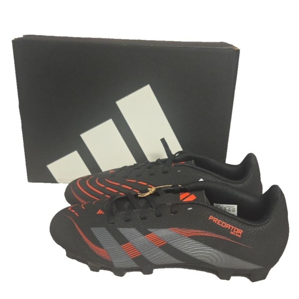 Adidas Predator Club FG/MG Soccer Cleats ID1325 Black Red Mens Size 6.5 NEW